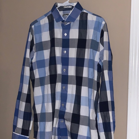 EXPRESS “Fitted” long sleeve dress shirt - Picture 1 of 3